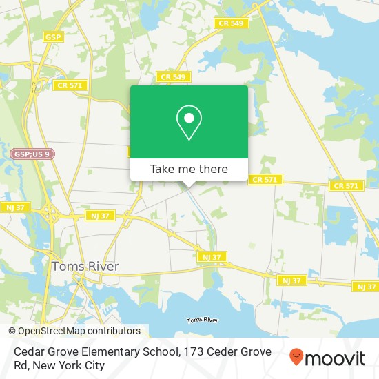 Cedar Grove Elementary School, 173 Ceder Grove Rd map