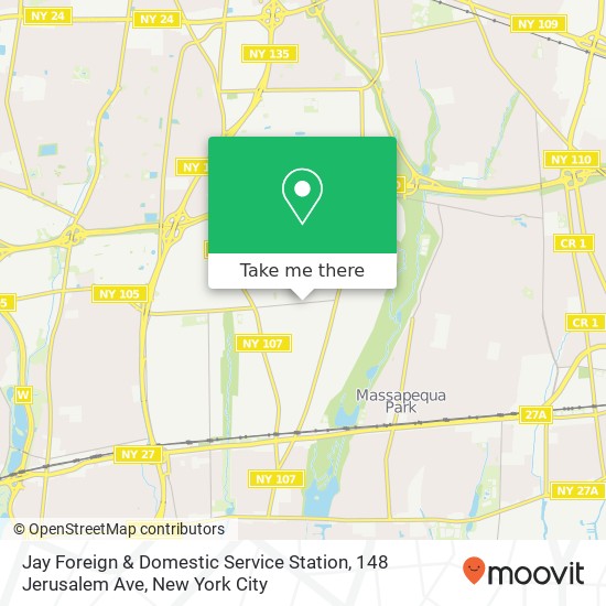 Jay Foreign & Domestic Service Station, 148 Jerusalem Ave map