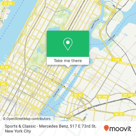 Mapa de Sports & Classic - Mercedes Benz, 517 E 73rd St