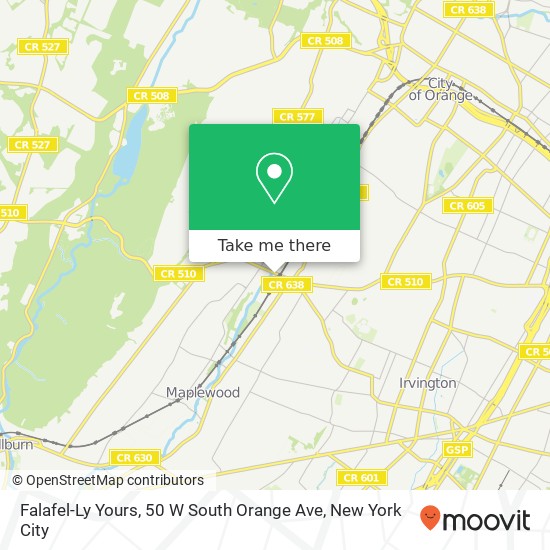 Falafel-Ly Yours, 50 W South Orange Ave map