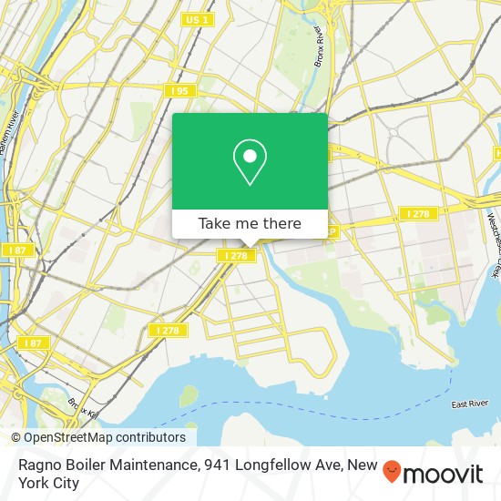 Mapa de Ragno Boiler Maintenance, 941 Longfellow Ave