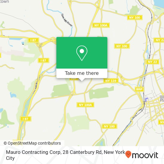 Mapa de Mauro Contracting Corp, 28 Canterbury Rd