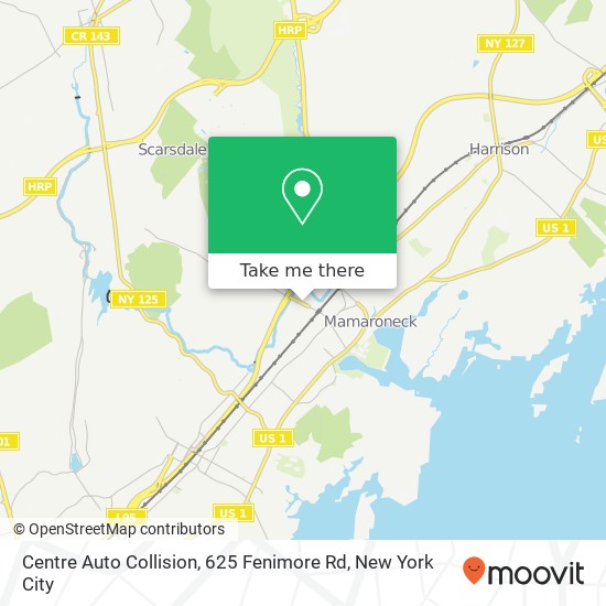 Mapa de Centre Auto Collision, 625 Fenimore Rd