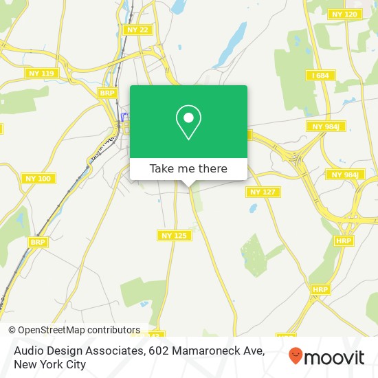Mapa de Audio Design Associates, 602 Mamaroneck Ave