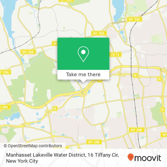 Manhasset Lakeville Water District, 16 Tiffany Cir map