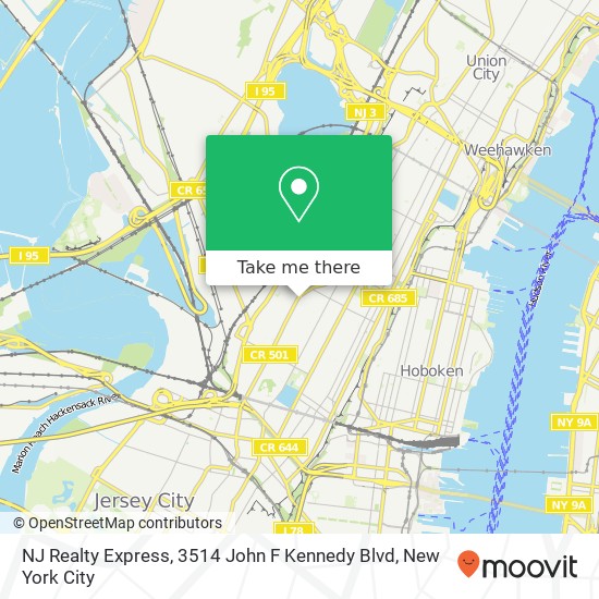 NJ Realty Express, 3514 John F Kennedy Blvd map