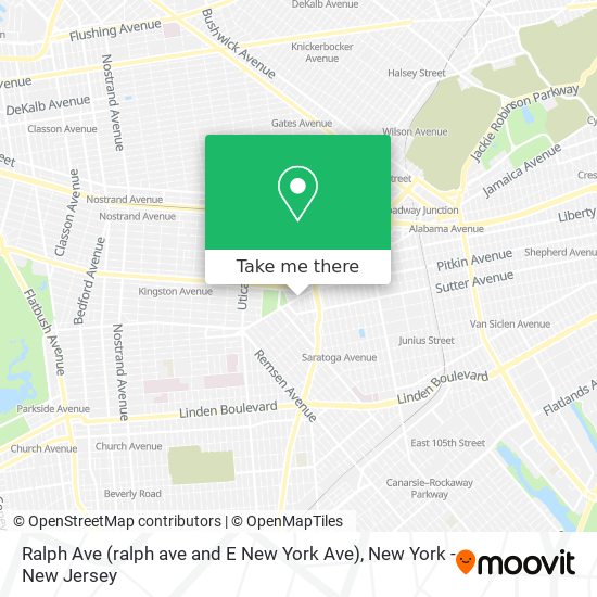 Ralph Ave (ralph ave and E New York Ave) map