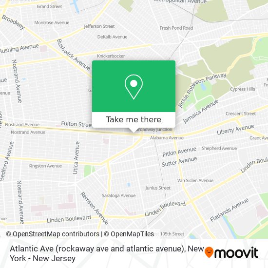 Mapa de Atlantic Ave (rockaway ave and atlantic avenue)