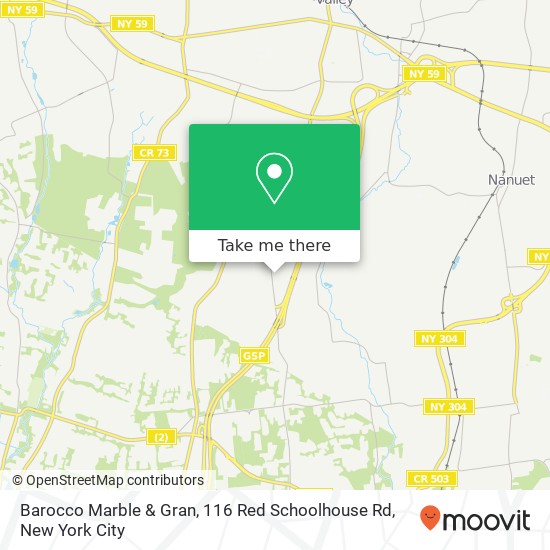 Mapa de Barocco Marble & Gran, 116 Red Schoolhouse Rd