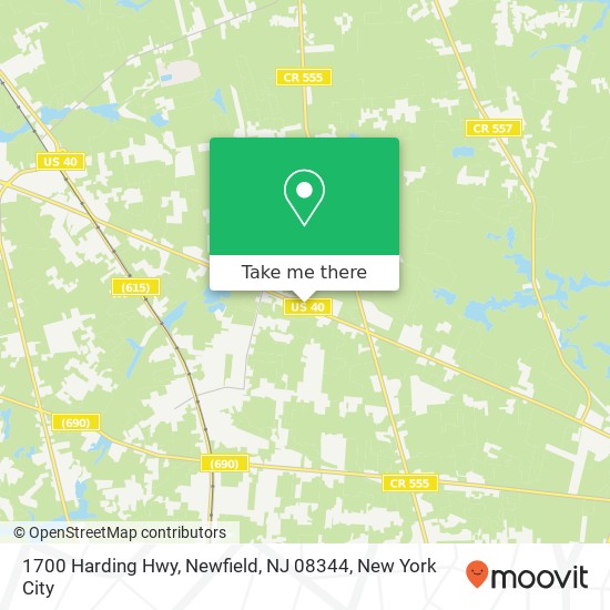 1700 Harding Hwy, Newfield, NJ 08344 map