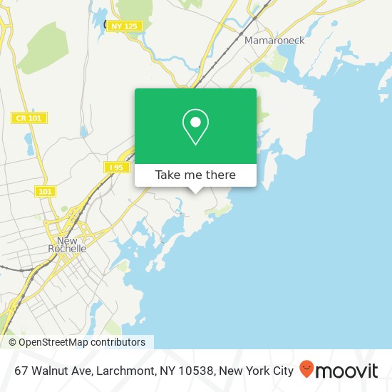 Mapa de 67 Walnut Ave, Larchmont, NY 10538