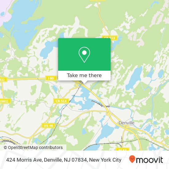 Mapa de 424 Morris Ave, Denville, NJ 07834