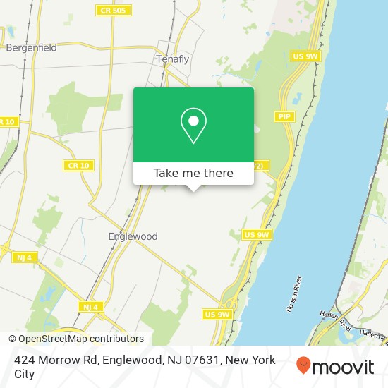 Mapa de 424 Morrow Rd, Englewood, NJ 07631