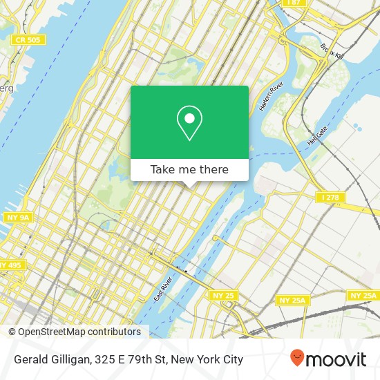 Gerald Gilligan, 325 E 79th St map