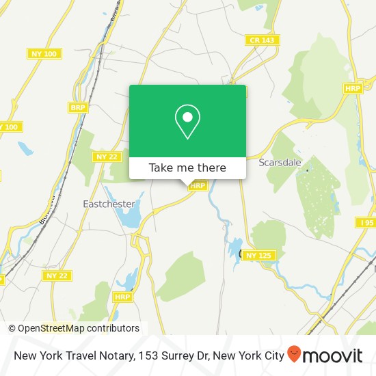 New York Travel Notary, 153 Surrey Dr map