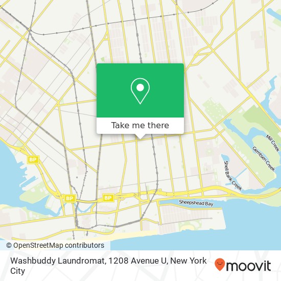 Mapa de Washbuddy Laundromat, 1208 Avenue U