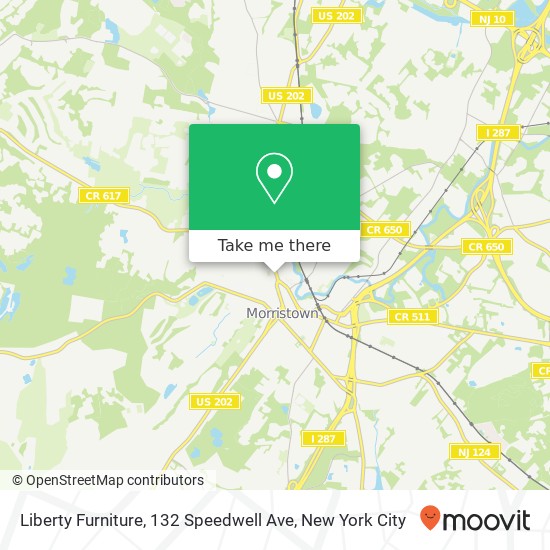 Mapa de Liberty Furniture, 132 Speedwell Ave