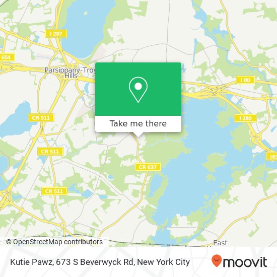 Mapa de Kutie Pawz, 673 S Beverwyck Rd