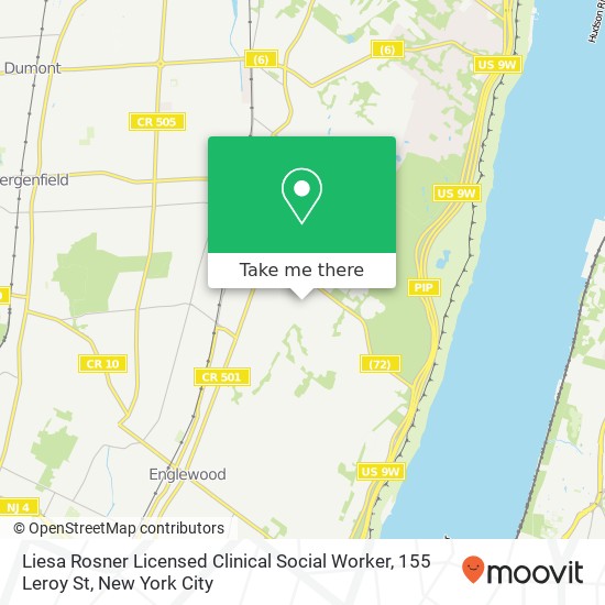 Mapa de Liesa Rosner Licensed Clinical Social Worker, 155 Leroy St