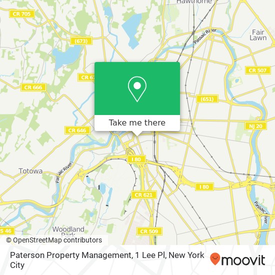 Mapa de Paterson Property Management, 1 Lee Pl