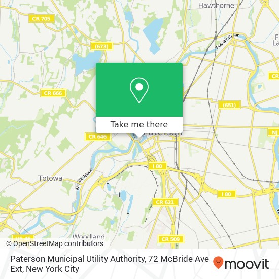 Paterson Municipal Utility Authority, 72 McBride Ave Ext map