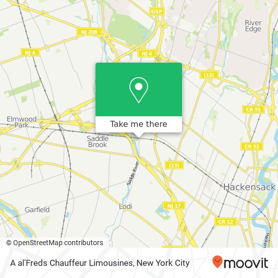 A al'Freds Chauffeur Limousines map