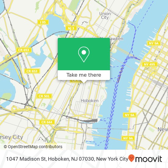 1047 Madison St, Hoboken, NJ 07030 map