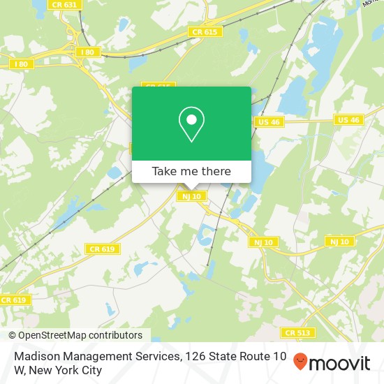 Mapa de Madison Management Services, 126 State Route 10 W