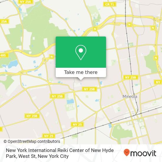 Mapa de New York International Reiki Center of New Hyde Park, West St