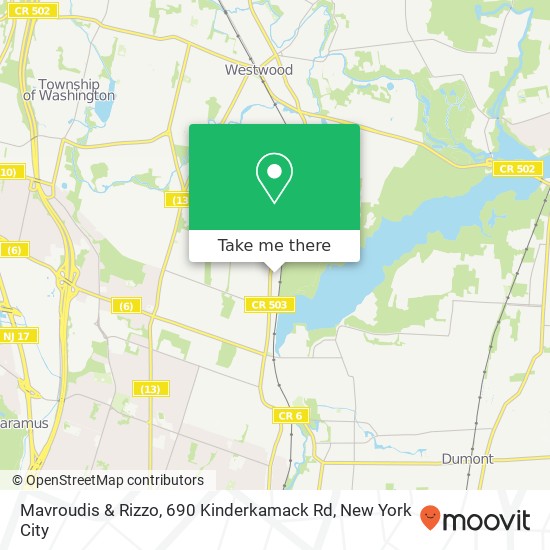 Mapa de Mavroudis & Rizzo, 690 Kinderkamack Rd