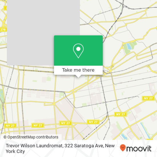 Mapa de Trevor Wilson Laundromat, 322 Saratoga Ave