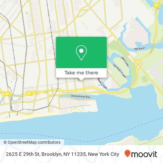 Mapa de 2625 E 29th St, Brooklyn, NY 11235