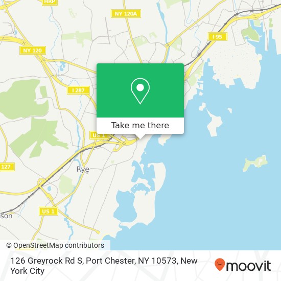 Mapa de 126 Greyrock Rd S, Port Chester, NY 10573