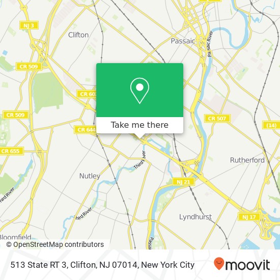 513 State RT 3, Clifton, NJ 07014 map