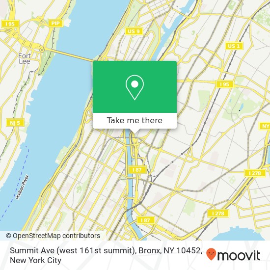 Summit Ave (west 161st summit), Bronx, NY 10452 map