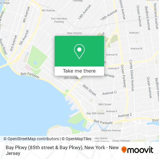 Mapa de Bay Pkwy (85th street & Bay Pkwy)