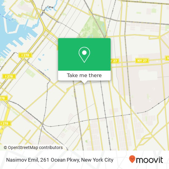 Nasimov Emil, 261 Ocean Pkwy map