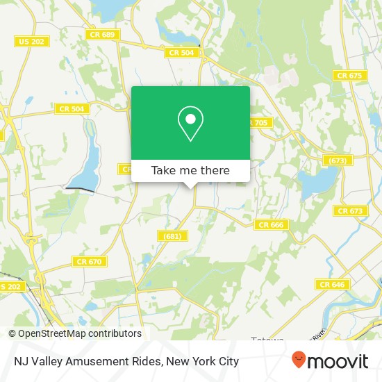 Mapa de NJ Valley Amusement Rides