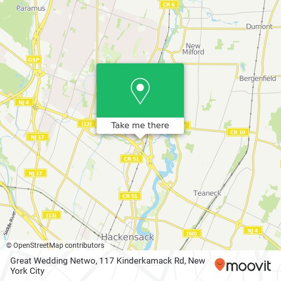 Great Wedding Netwo, 117 Kinderkamack Rd map