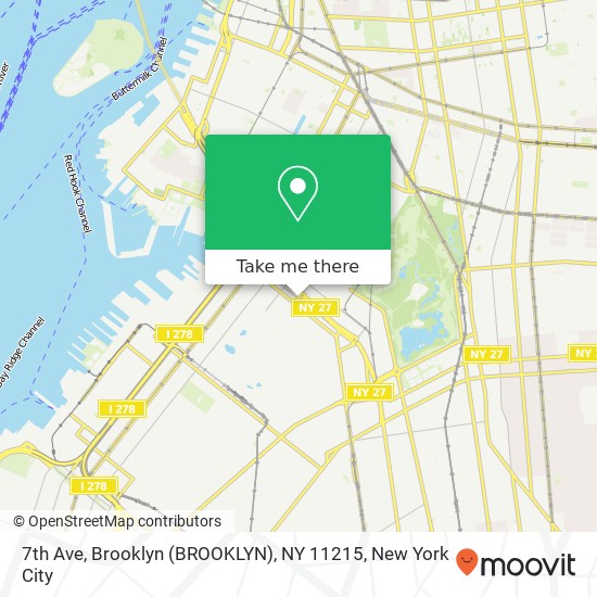 Mapa de 7th Ave, Brooklyn (BROOKLYN), NY 11215