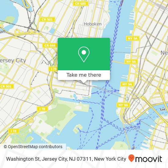 Washington St, Jersey City, NJ 07311 map
