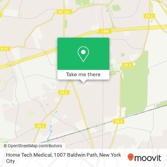 Mapa de Home Tech Medical, 1007 Baldwin Path