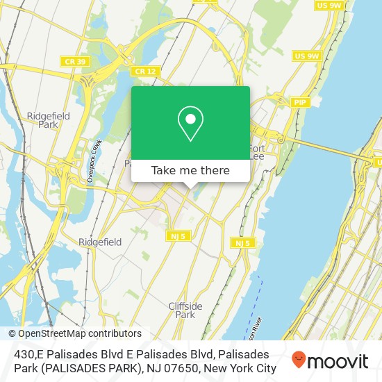 430,E Palisades Blvd E Palisades Blvd, Palisades Park (PALISADES PARK), NJ 07650 map