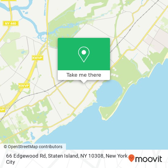 Mapa de 66 Edgewood Rd, Staten Island, NY 10308