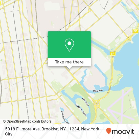 Mapa de 5018 Fillmore Ave, Brooklyn, NY 11234