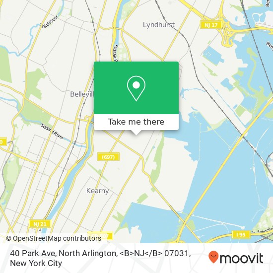 40 Park Ave, North Arlington, <B>NJ< / B> 07031 map