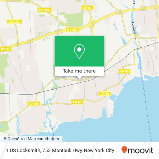 Mapa de 1 US Locksmith, 753 Montauk Hwy