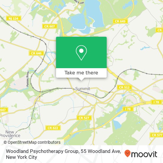 Mapa de Woodland Psychotherapy Group, 55 Woodland Ave