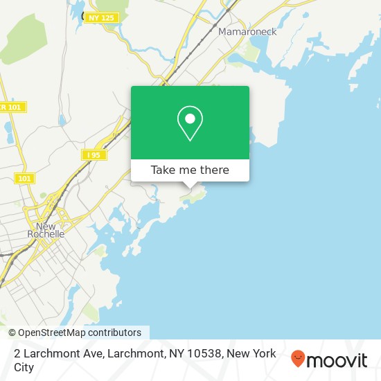 Mapa de 2 Larchmont Ave, Larchmont, NY 10538