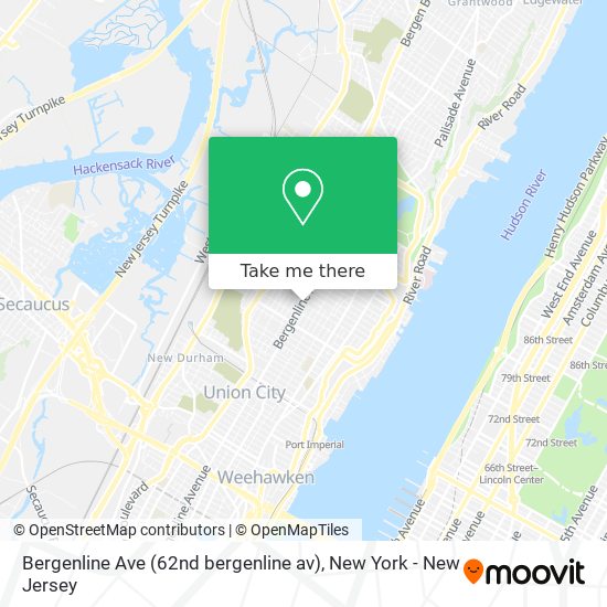 Bergenline Ave (62nd bergenline av) map